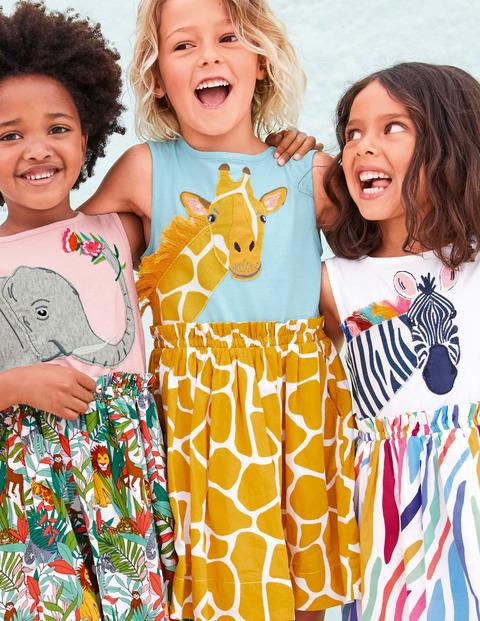 Safari Appliqué Dress - Tuscan Sun Yellow Giraffe Safari Appliqué Dress - Tuscan Sun Yellow Giraffe