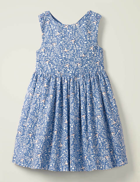 Cross Back Dress - Seascape Blue Bird Song Cross Back Dress - Seascape Blue Bird Song