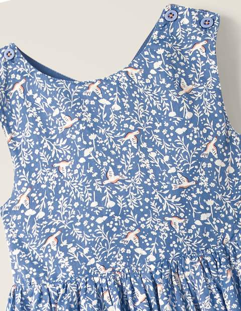 Cross Back Dress - Seascape Blue Bird Song Cross Back Dress - Seascape Blue Bird Song