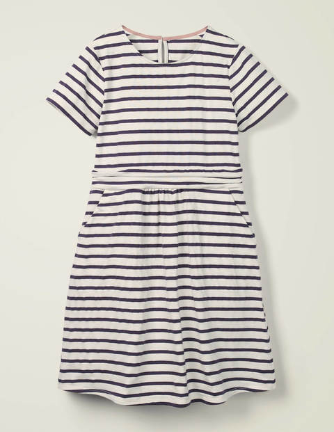 Mini Me Amelie Dress - College Navy/ White Mini Me Amelie Dress - College Navy/ White