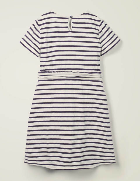 Mini Me Amelie Dress - College Navy/ White Mini Me Amelie Dress - College Navy/ White