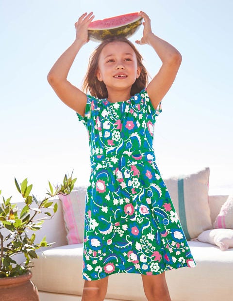 Mini Me Amelie Dress - Green/ White Tropical Retreat Mini Me Amelie Dress - Green/ White Tropical Retreat