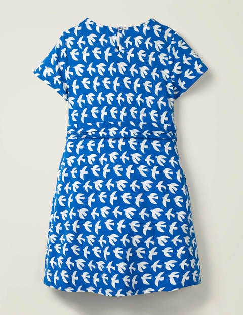 Robe Amelie Mini-Moi - Bleu audacieux et martinet blanc Robe Amelie Mini-Moi - Bleu audacieux et martinet blanc