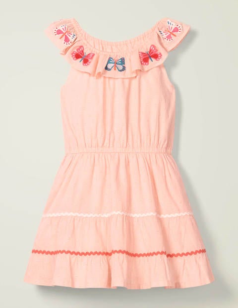 Besticktes Kleid Mit Zackenlitzen - Provence-Altrosa Besticktes Kleid Mit Zackenlitzen - Provence-Altrosa