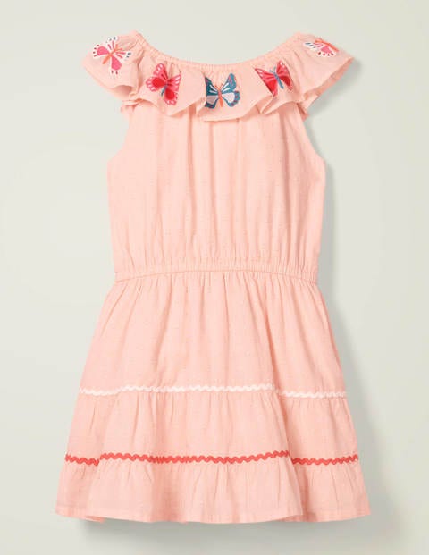 Besticktes Kleid Mit Zackenlitzen - Provence-Altrosa Besticktes Kleid Mit Zackenlitzen - Provence-Altrosa