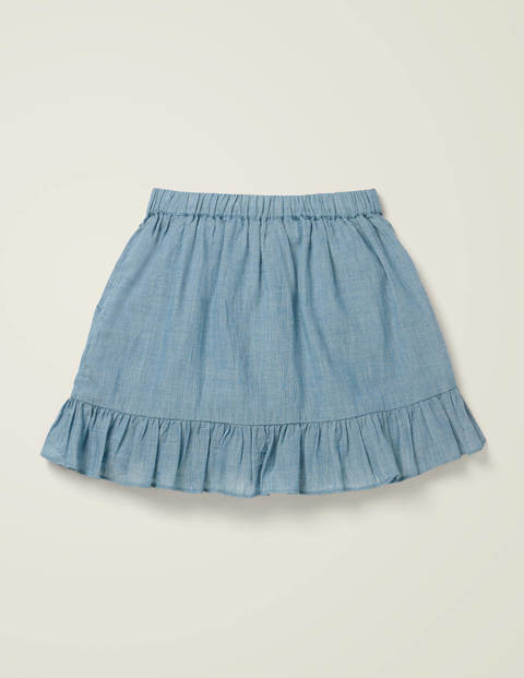 Ruffle Wrap Skirt - Chambray Ruffle Wrap Skirt - Chambray