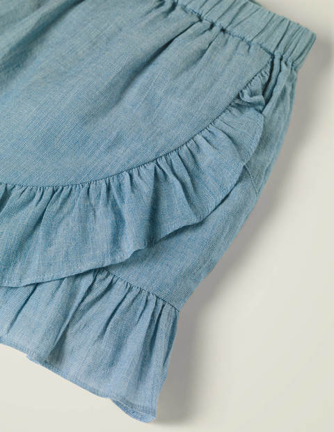 Ruffle Wrap Skirt - Chambray Ruffle Wrap Skirt - Chambray