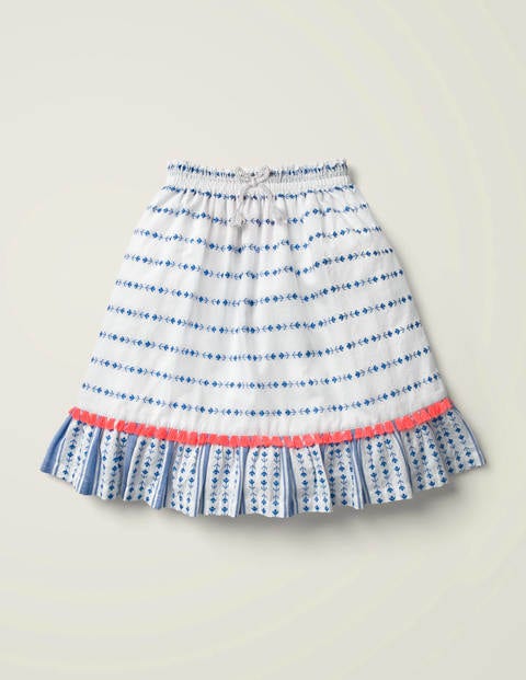 Tassel Tie Midi Skirt - Bold Blue Dobby Tassel Tie Midi Skirt - Bold Blue Dobby