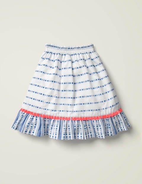 Tassel Tie Midi Skirt - Bold Blue Dobby Tassel Tie Midi Skirt - Bold Blue Dobby