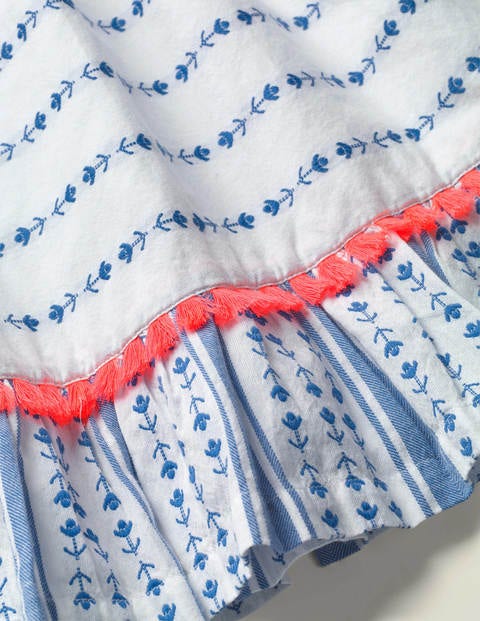 Tassel Tie Midi Skirt - Bold Blue Dobby Tassel Tie Midi Skirt - Bold Blue Dobby