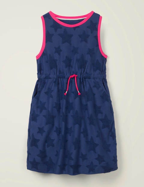 Towelling Dress - Indigo Navy Towelling Dress - Indigo Navy