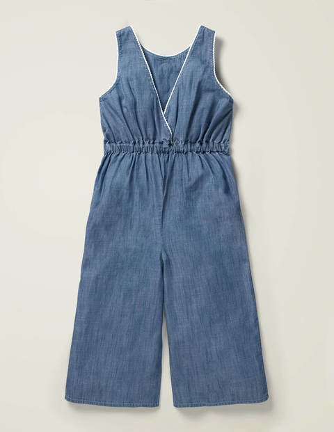 Bestickter Jumpsuit - Faux-Uni Bestickter Jumpsuit - Faux-Uni