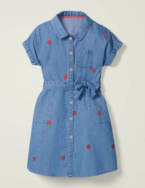 Woven Shirt Dress - Chambray