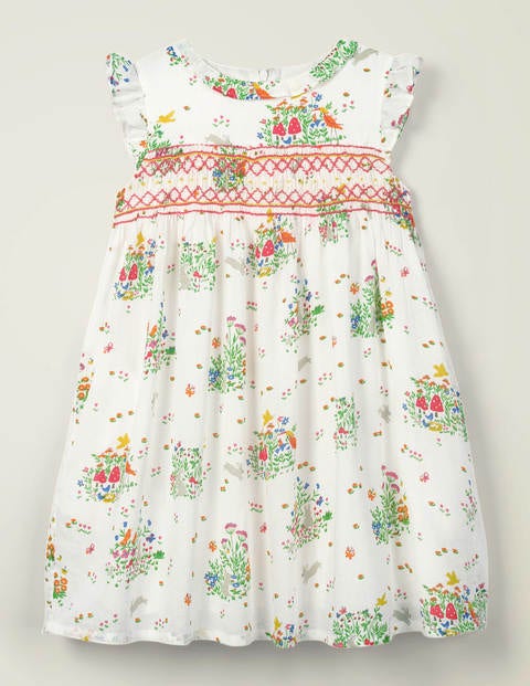 Easter Dress - Ivory Spring Scene Easter Dress - Ivory Spring Scene