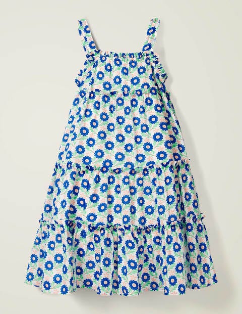 Schwingendes Webkleid - Blau, Primelknospe Schwingendes Webkleid - Blau, Primelknospe