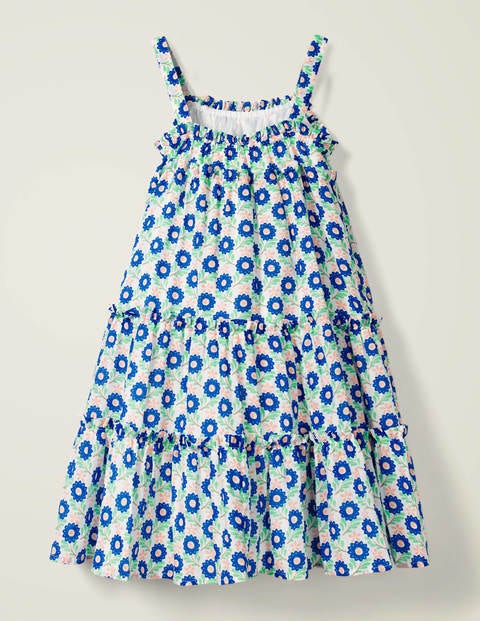 Schwingendes Webkleid - Blau, Primelknospe Schwingendes Webkleid - Blau, Primelknospe