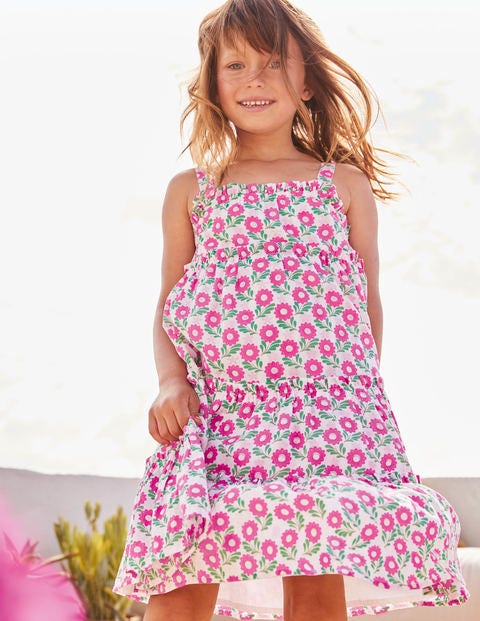 Twirly Woven Dress - Pop Pink Primrose Bud Twirly Woven Dress - Pop Pink Primrose Bud
