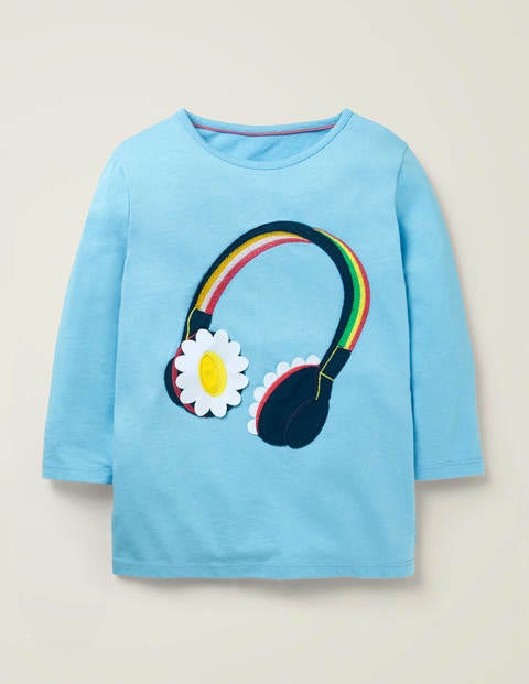 Music Flutter T-Shirt - Surfboard Blue Headphones Music Flutter T-Shirt - Surfboard Blue Headphones