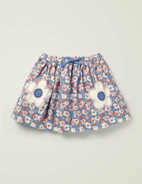Novelty Pocket Woven Skirt - Seascape Berry Bloom Novelty Pocket Woven Skirt - Seascape Berry Bloom