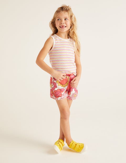 Picot Pointelle Tank - Multi Rainbow Stripe Picot Pointelle Tank - Multi Rainbow Stripe
