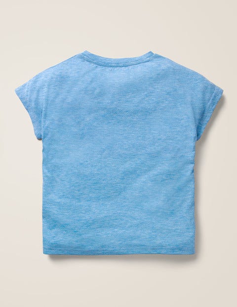 T-Shirt Mit Farbwechselnden Pailletten - Surfbrett-Blau, Dackel T-Shirt Mit Farbwechselnden Pailletten - Surfbrett-Blau, Dackel