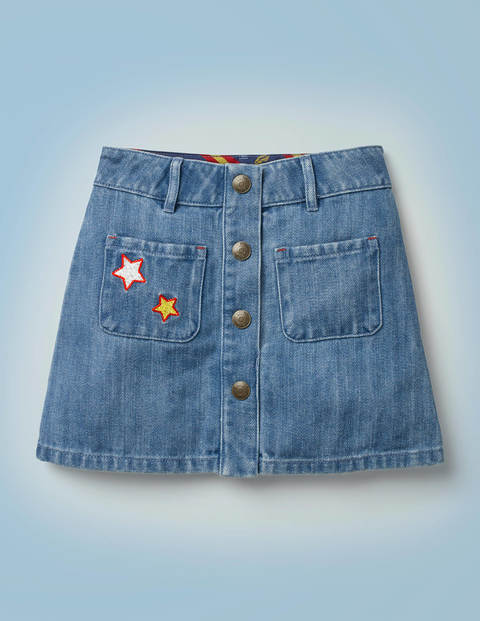 Harry Pocket Denim Skirt - Mid Vintage Denim Harry Pocket Denim Skirt - Mid Vintage Denim