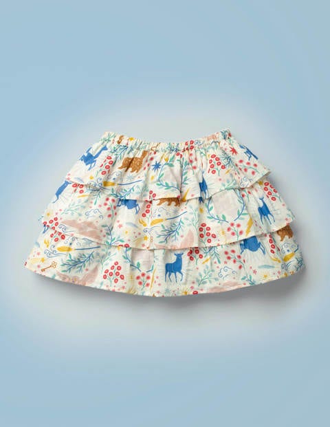 Patronus Tiered Ruffle Skirt - Ivory Hogwarts Toile Patronus Tiered Ruffle Skirt - Ivory Hogwarts Toile