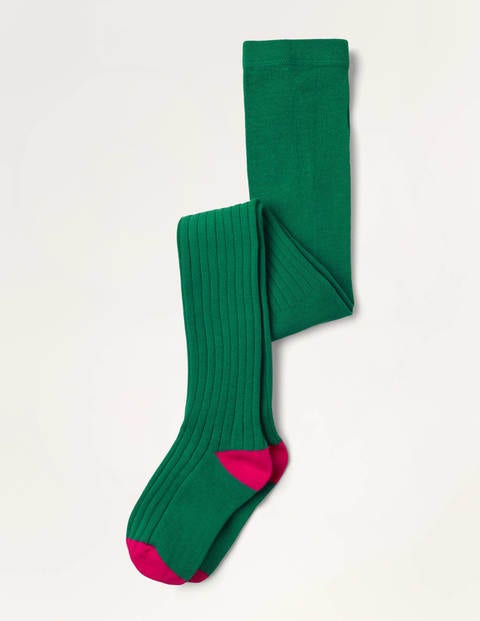 Rippenstrumpfhose - Waldgrün Rippenstrumpfhose - Waldgrün