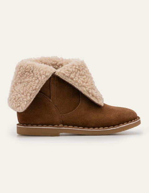 Bequeme Wildlederstiefel - Hellbraun Bequeme Wildlederstiefel - Hellbraun