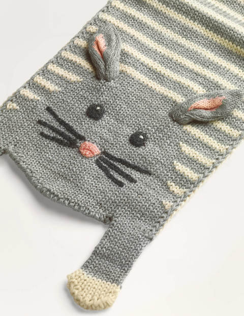 Fun Bunny Scarf - Grey Marl Fun Bunny Scarf - Grey Marl