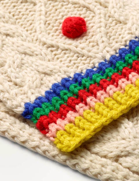 Chunky Knitted Scarf - Ecru Marl Chunky Knitted Scarf - Ecru Marl