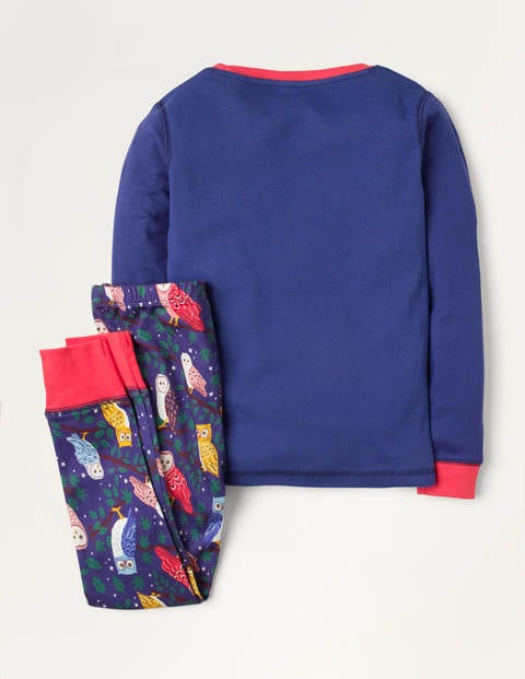 Cosy Long John Pajamas - Starboard Blue Owls Cosy Long John Pajamas - Starboard Blue Owls