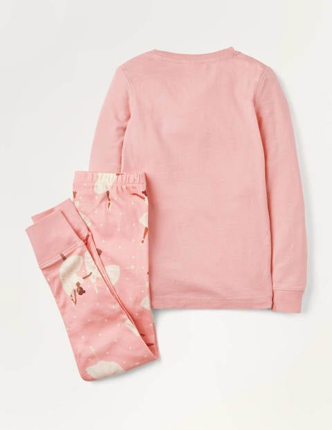 Cosy Long John Pajamas - Formica Pink/ Gold Ballerinas Cosy Long John Pajamas - Formica Pink/ Gold Ballerinas