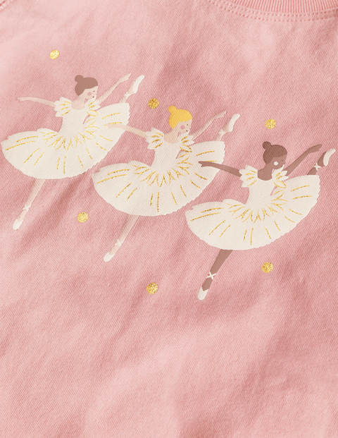 Cosy Long John Pajamas - Formica Pink/ Gold Ballerinas Cosy Long John Pajamas - Formica Pink/ Gold Ballerinas