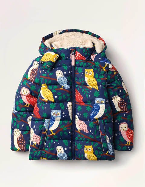 Cosy Padded Jacket - College Navy Owls Cosy Padded Jacket - College Navy Owls