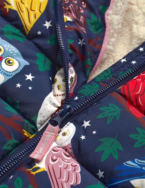 Cosy Padded Jacket - College Navy Owls Cosy Padded Jacket - College Navy Owls