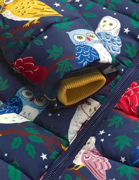 Cosy Padded Jacket - College Navy Owls Cosy Padded Jacket - College Navy Owls