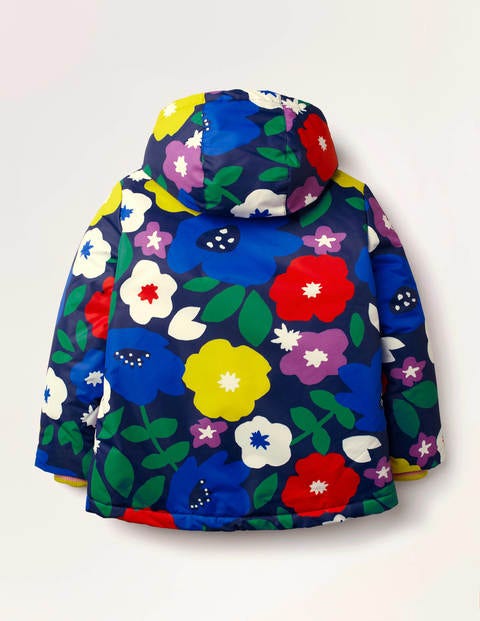 Sherpa-lined Anorak - College Navy Paintbox Floral Sherpa-lined Anorak - College Navy Paintbox Floral