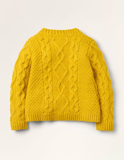 Cable Cardigan - Honeycomb Yellow Cable Cardigan - Honeycomb Yellow