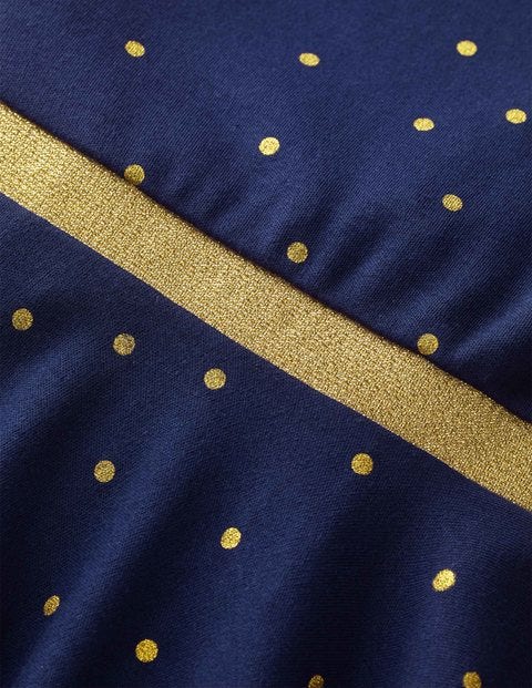 Spotty Jersey Dress - Navy and Gold Foil Spot Spotty Jersey Dress - Navy and Gold Foil Spot