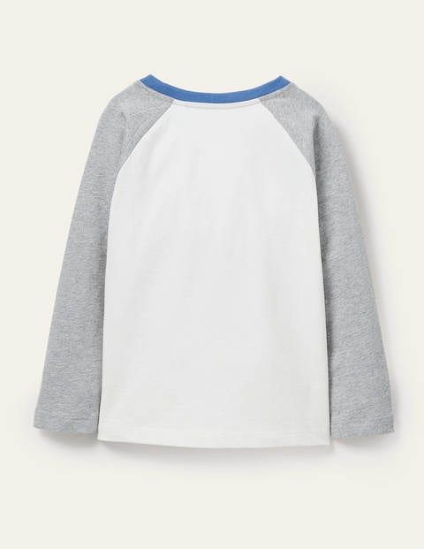 Raglan Logo T-shirt - Ivory/Grey Marl Queen Bee Raglan Logo T-shirt - Ivory/Grey Marl Queen Bee