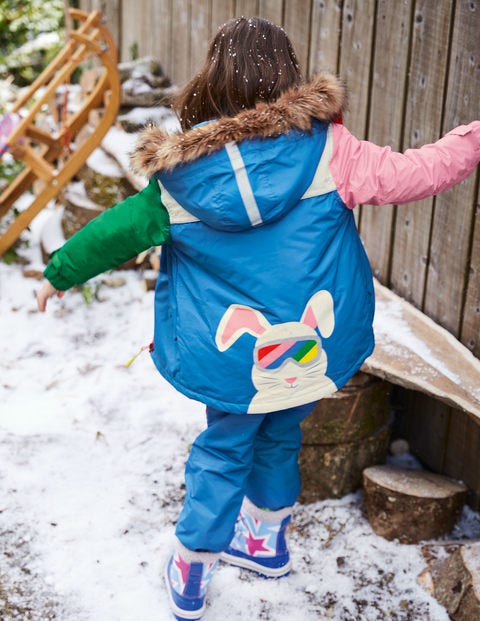 All-weather Waterproof Jacket - Elizabethan Blue Ski Bunnies All-weather Waterproof Jacket - Elizabethan Blue Ski Bunnies
