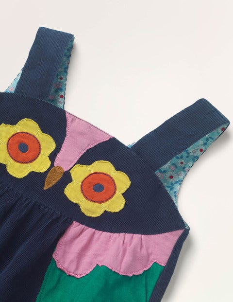 Fun Animal Pinafore Dress - College Navy Owl Fun Animal Pinafore Dress - College Navy Owl