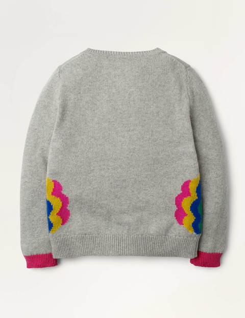 Fröhlicher Cardigan - Grau Meliert, Igel Fröhlicher Cardigan - Grau Meliert, Igel