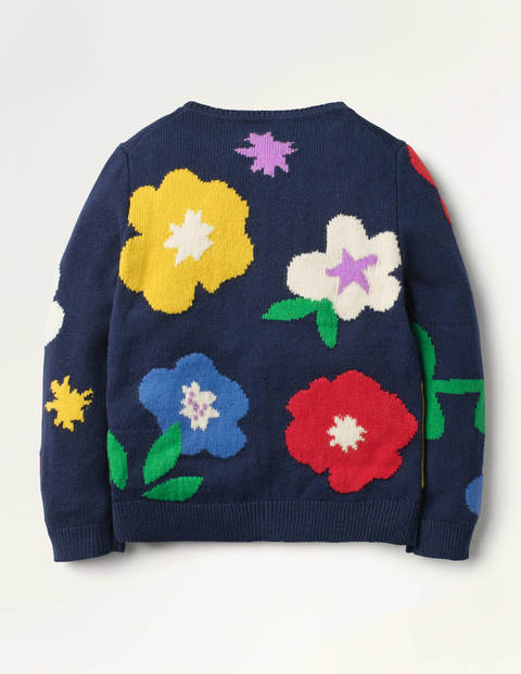 Fun Cardigan - College Navy Flowers Fun Cardigan - College Navy Flowers