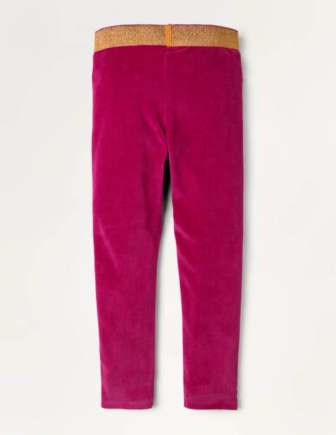 Sparkle Waist Velvet Leggings - Candy Cane Pink Sparkle Waist Velvet Leggings - Candy Cane Pink