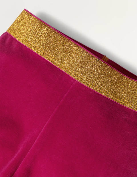 Sparkle Waist Velvet Leggings - Candy Cane Pink Sparkle Waist Velvet Leggings - Candy Cane Pink