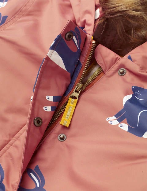 Cosy Waterproof Parka - Dusky Rose Pink Bunny Cosy Waterproof Parka - Dusky Rose Pink Bunny