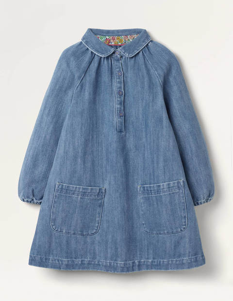 Collared Woven Dress - Chambray Collared Woven Dress - Chambray