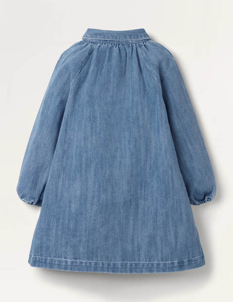 Collared Woven Dress - Chambray Collared Woven Dress - Chambray